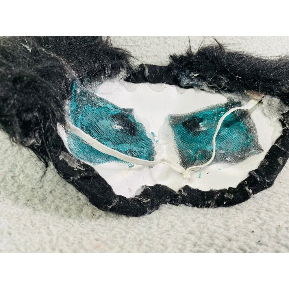 Black Cat Mask Furry Costume Accessory Fishbone Earring Cosplay Therian Animal